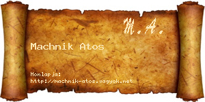 Machnik Atos névjegykártya